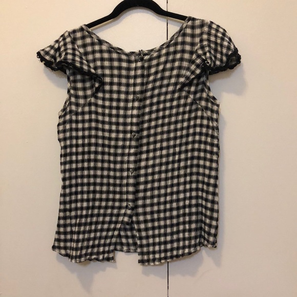 Black and White Gingham Top - Picture 2 of 2